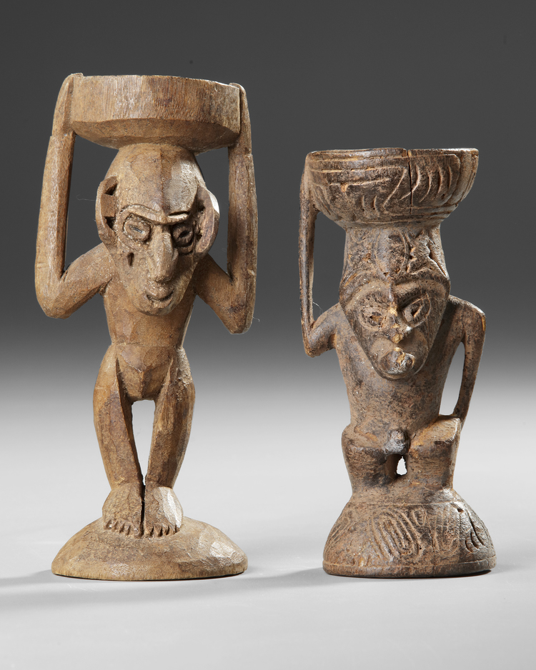 Two Betel nut mortars.
