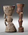 Two Sepik betel nut mortars.