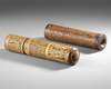 Cenderawasi/Geelvinkbaai.Two old containers. Collected by Jac Hoogerbrugge in the 1950’s.
