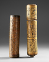 Cenderawasi/Geelvinkbaai.Two old containers. Collected by Jac Hoogerbrugge in the 1950’s.