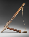 Very rare Sentani sago beater. Collected in the 1950’s by Jac Hoogerbrugge. See the drawing and the collection notes by Hoogerbrugge.
