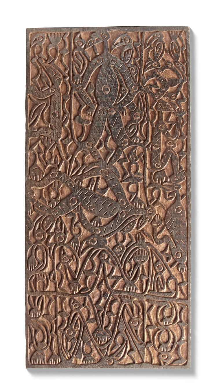 Asmat panel. Collected in the 1970’s by Jac Hoogerbrugge.