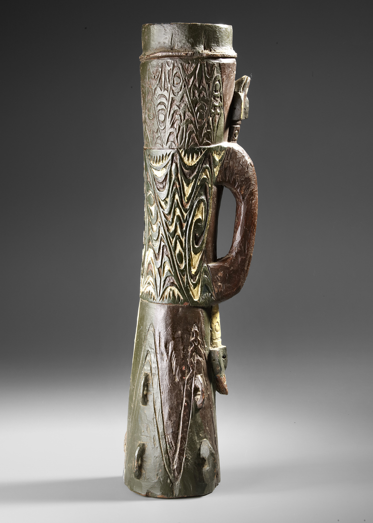 Sentani drum. Collected by Jac Hoogerbrugge in the 1950’s.