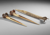 Three Cassowary bone daggers collected by Jac Hoogerbrugge in the 1960’s.