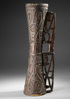 Asmat drum. Collected by Jac Hoogerbrugge in the 1960’s.