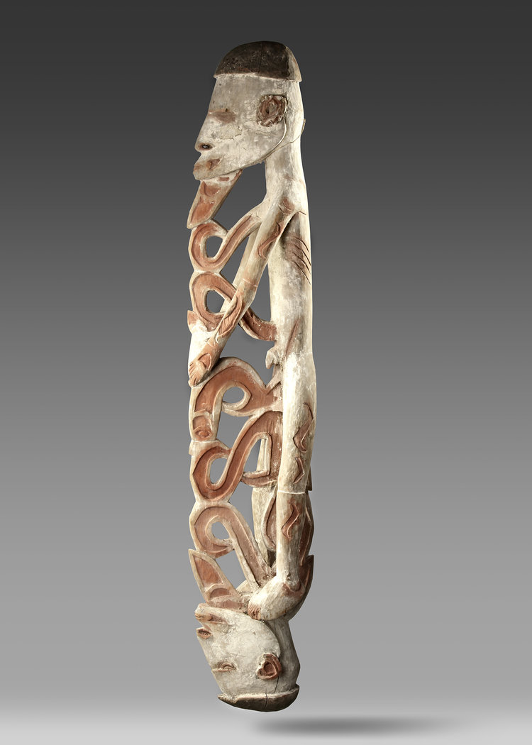 Large Asmat carving collected by Jac Hoogerbrugge in the 1970’s