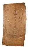 Large Tapa painting collected in the 1960’s or 1970’s by Jac Hoogerbrugge. Probably area Jayapura.