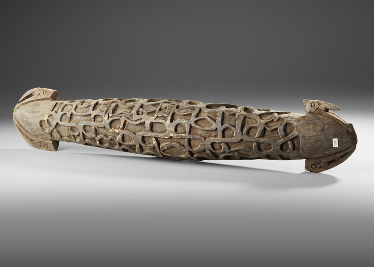 Asmat headrest, collected by Jac Hoogerbrugge in the 1960’s or 1970’s. See the drawing by Hoogerbrugge and the collection notes. Small loss to one of the ends.
