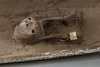 Ritual sago dish with figure. Collected by Jac Hoogerbrugge in the 1960’s. Carved by Atem from Monu. See the drawing by Hoogerbrugge and his collection notes.