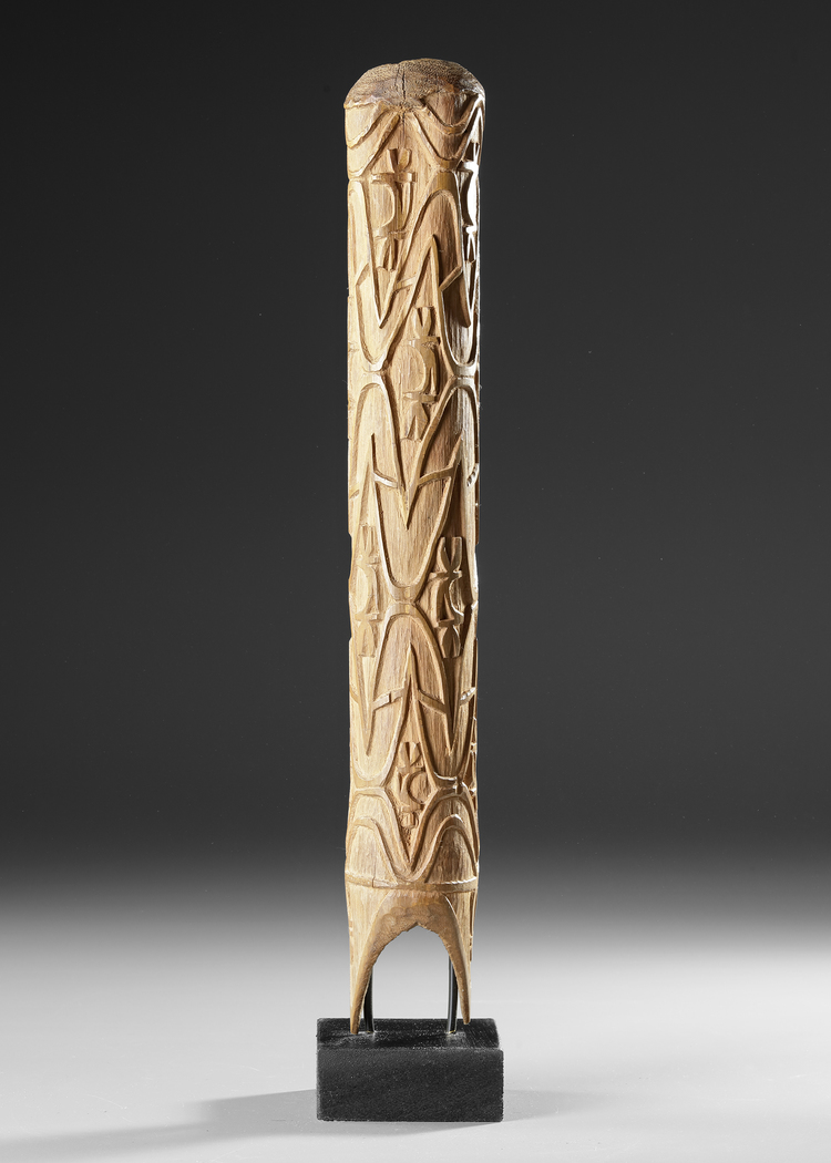 Asmat horn “Fu”. Collected by Jac Hoogerbrugge in the 1960’s. See Hoogerbrugges collection notes and drawings.