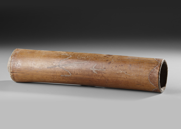 Asmat horn “Fu”. Collected by Jac Hoogerbrugge in the 1960’s. See Hoogerbrugges collection notes and drawings.