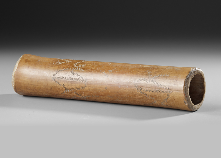 Asmat horn “Fu”. Collected by Jac Hoogerbrugge in the 1960’s. See Hoogerbrugges collection notes and drawings.
