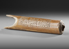 Asmat horn “Fu”. Collected by Jac Hoogerbrugge in the 1960’s. See Hoogerbrugges collection notes and drawings.