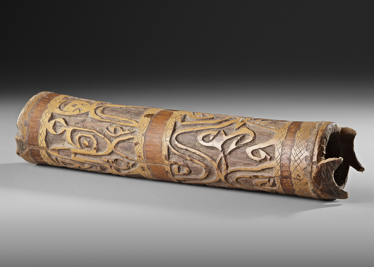 Asmat horn “Fu”. Collected by Jac Hoogerbrugge in the 1960’s. See Hoogerbrugges collection notes and drawings.