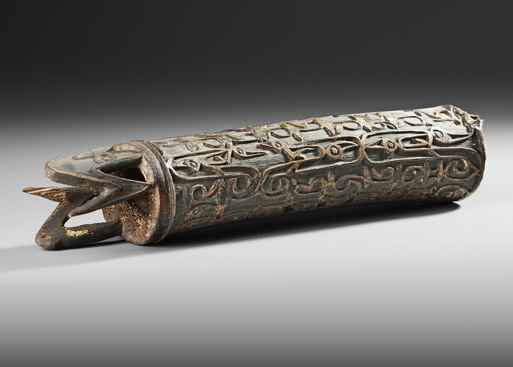Asmat horn “Fu”. Collected by Jac Hoogerbrugge in the 1960’s. See Hoogerbrugges collection notes and drawings.