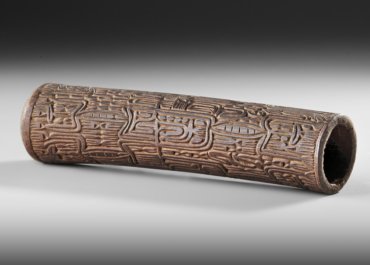 Asmat horn “Fu”. Collected by Jac Hoogerbrugge in the 1960’s. See Hoogerbrugges collection notes and drawings.