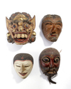 Four Indonesian masks. Bali and Java.