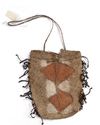 Asmat bag adorned with human hair. Collected by Jac Hoogerbrugge before 1969