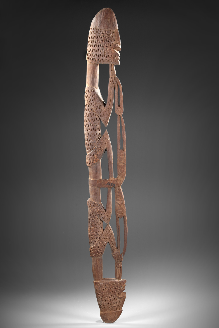 Asmat. Openwork carving. Collected by Jac Hoogerbrugge in the 1960’s or 1970’s.