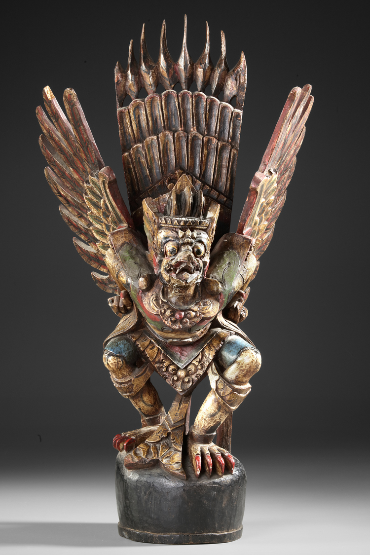 Garuda carving from the collection of Jac Hoogerbrugge.