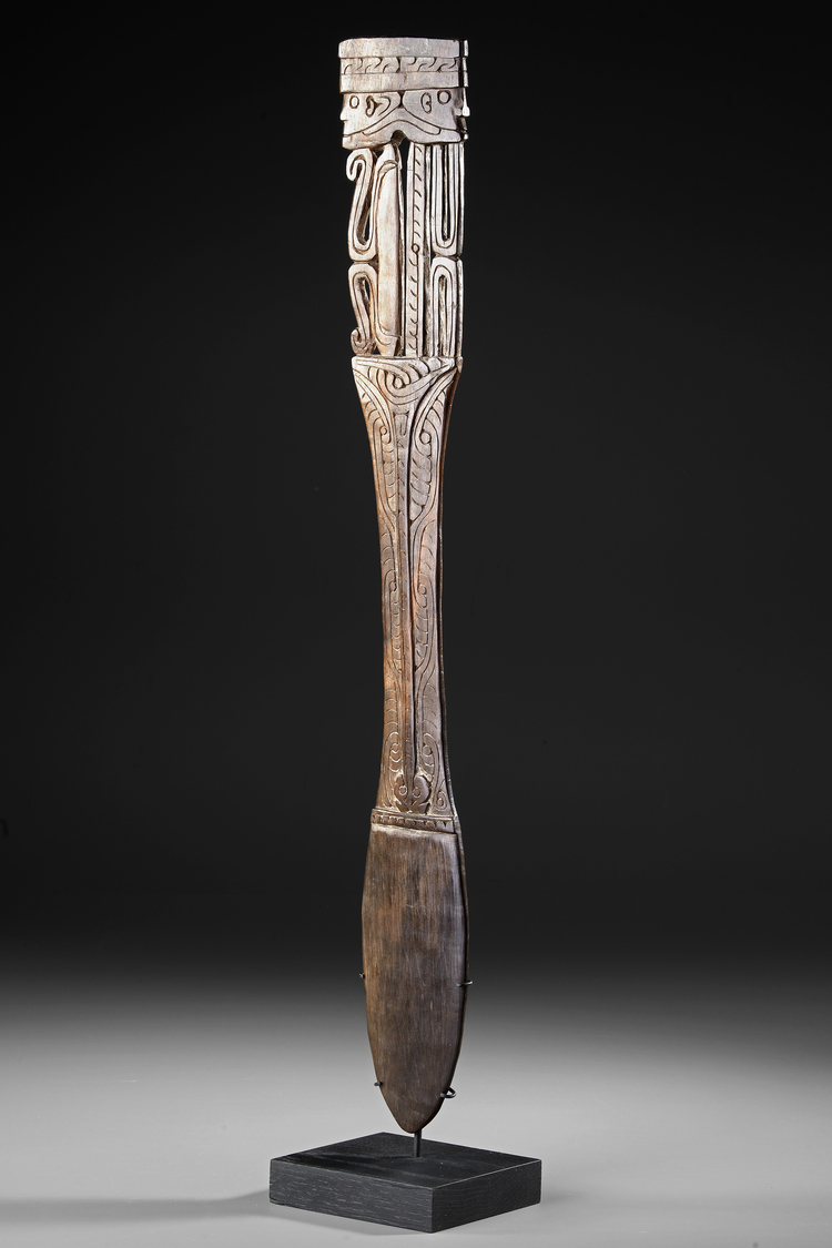 Large Massim stirring spatula on custom made stand.