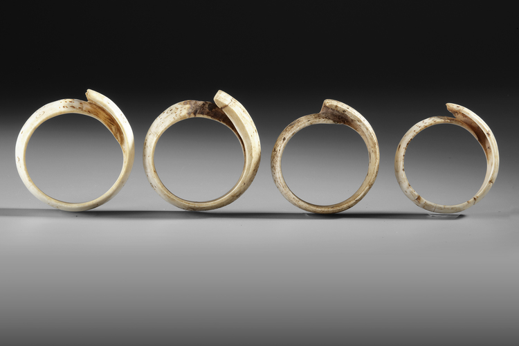 Four old shell bracelets