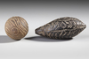 Two whistles made from nuts. Provenance: Jolika Collection of John and Marcia Friede.