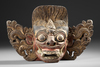 Heavy wooden Kala head. From the collection of Jac Hoogerbrugge, who bought it in 1964 in Bali. See the drawing and collection note by Hoogerbrugge.
