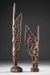 Two Mbitoro carvings from the Kamoro people in Mimika. Probably from the 1950’s or 1960’s. Collected by Jac Hoogerbrugge.