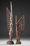 Two Mbitoro carvings from the Kamoro people in Mimika. Probably from the 1950’s or 1960’s. Collected by Jac Hoogerbrugge.