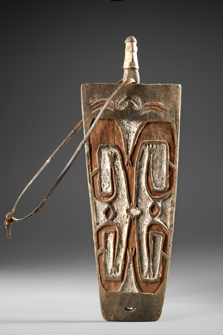 Small Asmat dance shield. Collected by Jac Hoogerbrugge in the 1960’s or 1970’s. See his collection notes. Probably from Amenamkai.
