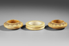 Sumba. Pair of ivory bracelets. Probably 19th century. And another ivory bracelet from Indonesia. From the collection of Jac Hoogerbrugge.