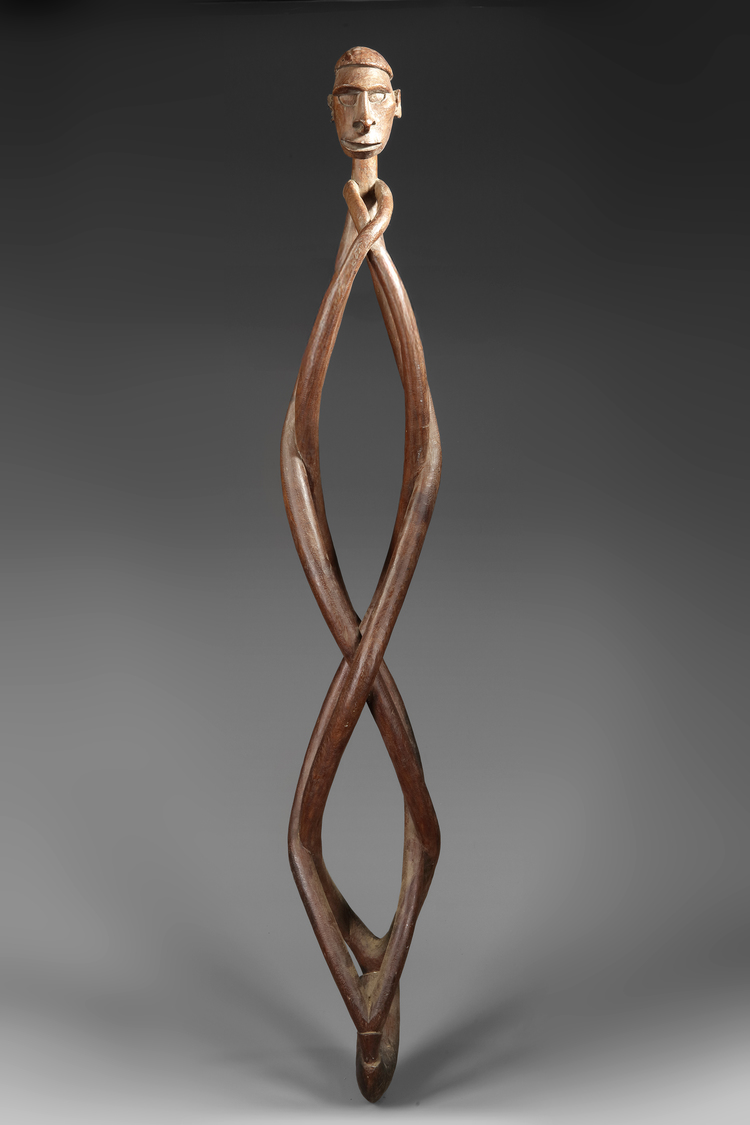 Asmat. Large openwork carving. Collected by Jac Hoogerbrugge in the 1960’s or 1970’s.