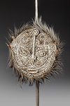 Woven Sepik dancing mask on stick. Collected by Jac Hoogerbrugge in the 1960’s or 1970’s in the village or Burni (?).