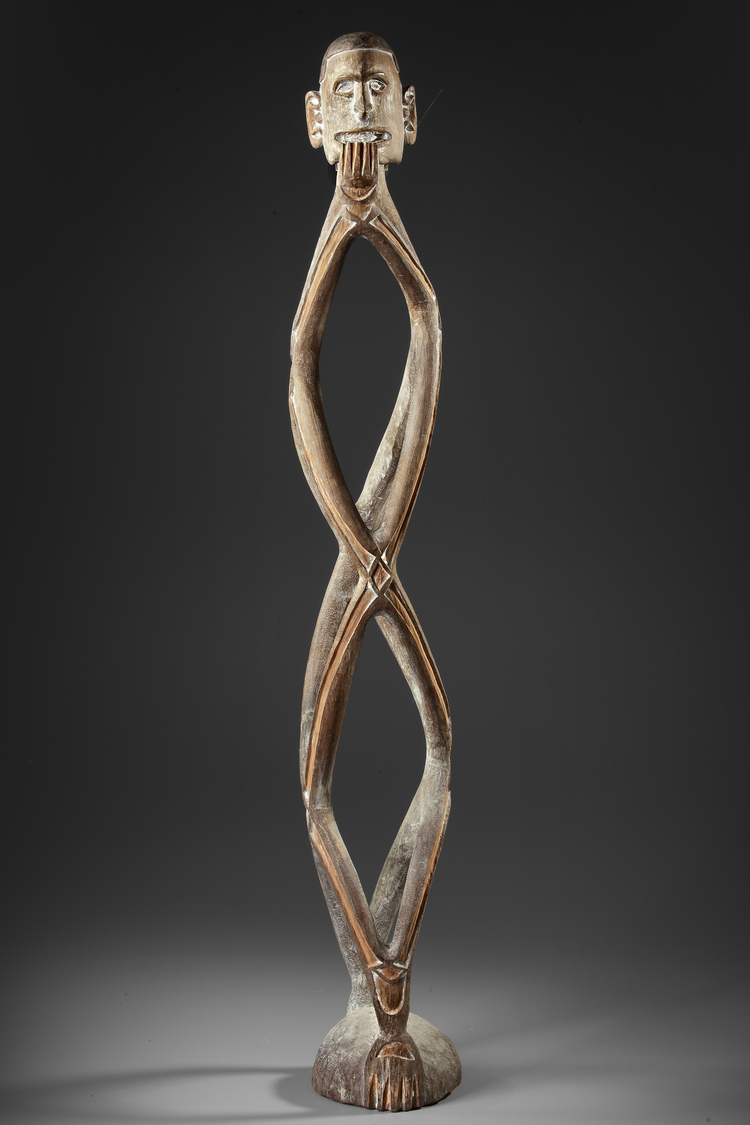 Asmat. Openwork carving by Opokon from Omandesep (see his picture). Collected by Jac Hoogerbrugge in the 1960’s or 1970’s.