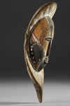 Maprik. Wooden Abelam head. From the collection of Jac Hoogerbrugge. See his drawing and collection note.