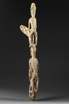 Miniature mbish pole. Collected by Jac Hoogerbrugge on the 5th of march 1970. Carved by Jorambatotji from Mbiwar-Laut. See the Hoogerbrugge collection note.
