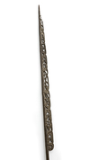 Asmat. Paddle top. Collected by Jac Hoogerbrugge in the 1960’s or 1970’s. See the drawing and collection note by Hoogerbrugge. He writes: “Very beuatifull and finely carved paddle top. Very old”.