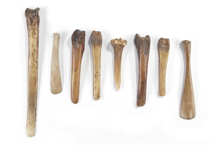 Lot of bone implements collected by Jac Hoogerbrugge in the 1960’s and 1970’s