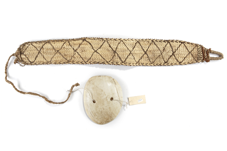 Asmat belt with penis cover shell. Collected by Jac Hoogerbrugge in the 1960’s or 1970’s