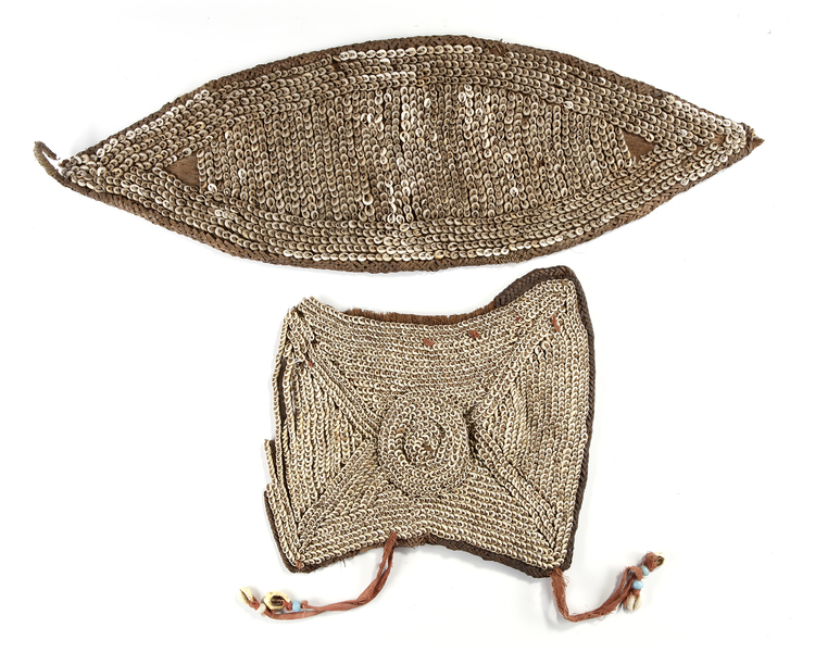Two Lumi “money mats” from the Torricelli mountains. Woven mats with Nassa shells.