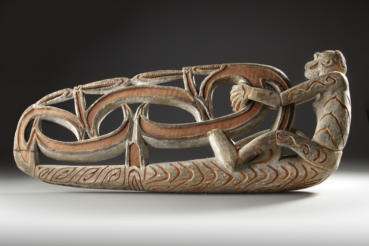 Large prow ornament. Collected by Jac Hoogerbrugge in the 1960’s or 1970’s.