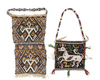 Beaded panel and a ceremonial beaded betel nut bag from Sumba. Collected by Jac Hoogerbrugge in the 1950’s through 1970’s