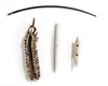 Small collection of three nose ornaments and a headband.