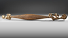 Asmat. Ceremonial sago bowl with two ancestor figures. Carved by Opokon of Omandesep in 1969 (see his picture).
