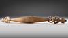 Asmat. Ceremonial sago bowl with two ancestor figures. Carved by Opokon of Omandesep in 1969 (see his picture).