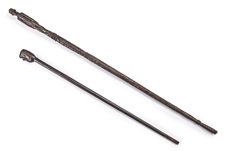 Sentani staff. Collected by Jac Hoogerbrugge. Presumably in 1956.