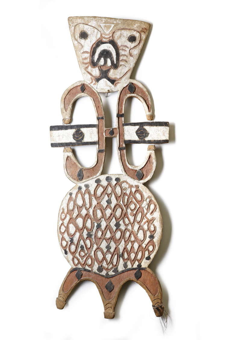 Asmat. Mask shield in the form of a turtle.Collected by Jac Hoogerbrugge in the 1960’s