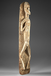 Asmat carving collected by Jac Hoogerbrugge in the 1960’s or 1970’s. Carved on both sides.
