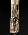New Ireland Malangan head. Carved by Edward Sale of Lava village, Tatau island. Tabar group. Provenance: New Guinea Primitive Arts Sydney. With old label.